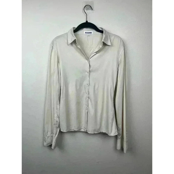 Jil Sander Silk Cream Button Up - size 34 or US XS